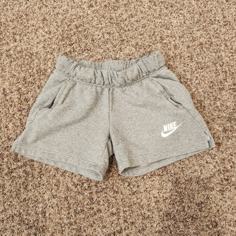 Nike Girls Grey Thick Shorts- Size Small